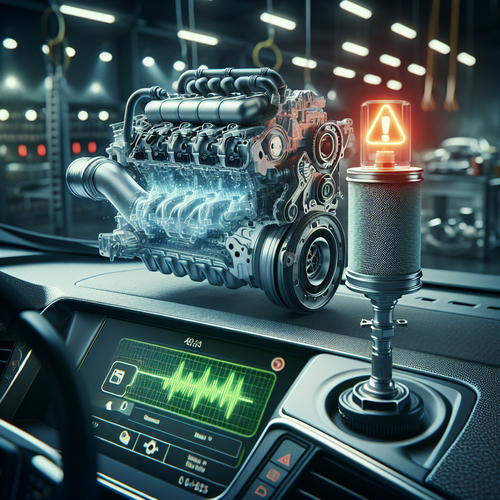 Un moteur diesel moderne avec filtre à particules (FAP) affiché en coupe