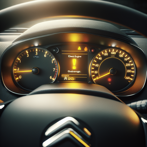 Une allée de voitures d’occasion, avec une enseigne affichant la sortie d’un nouveau modèle, et des étiquettes de prix visibles sur les pare-brise