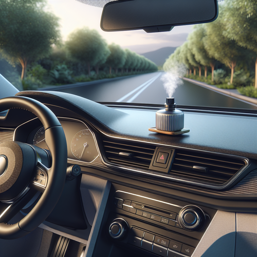 Diffuseur huile essentielle auto et ambiance zen dans une voiture moderne